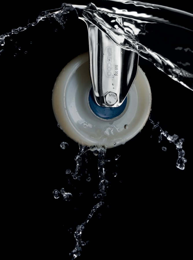 Roulette inox CASCOO au lavage