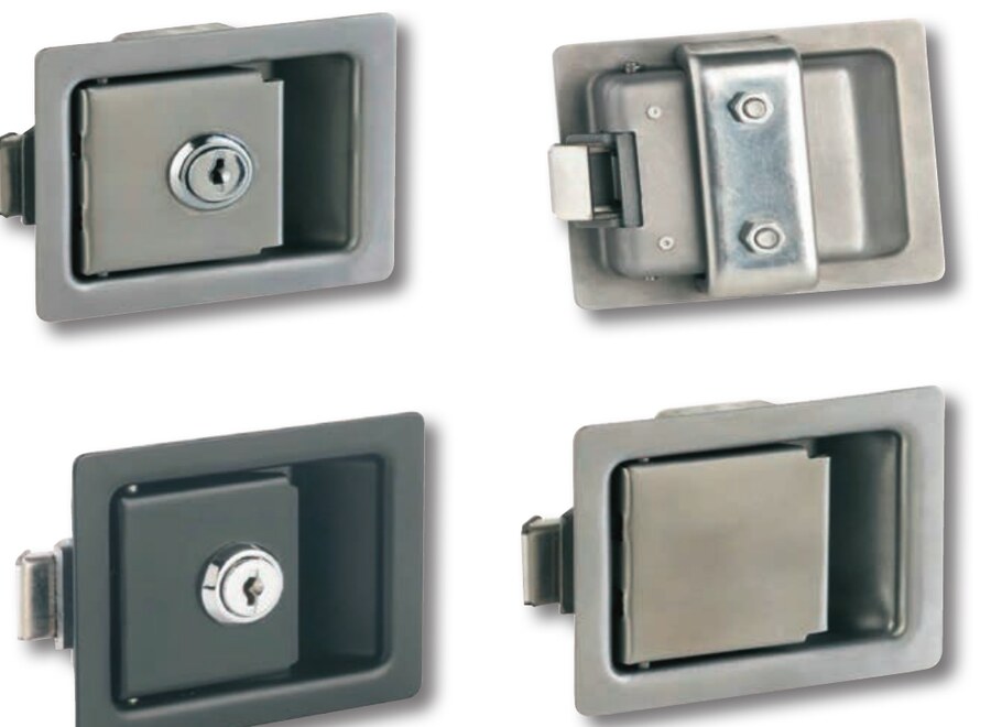 Verrous de tirage encastrés SAVIGNY, acier et inox